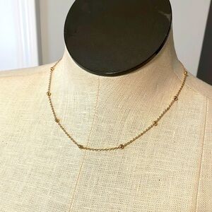 A new day necklace goldtone dainty dot dash fashion jewelry New